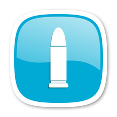 ammunition blue glossy web icon