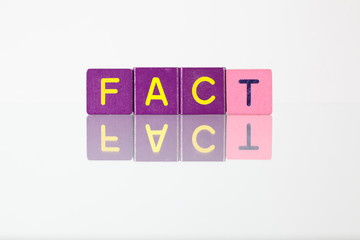 Fact - an inscription from children's blocks
