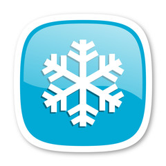 snow blue glossy web icon