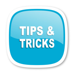 tips tricks blue glossy web icon