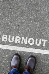 Burnout krank Krankheit im Job Stress Business Konzept
