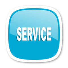 service blue glossy web icon