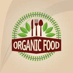 Organic food design. healthy food. menu concept, vector illustration