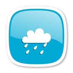 rain blue glossy web icon