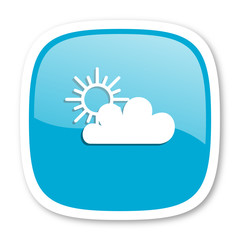 cloud blue glossy web icon