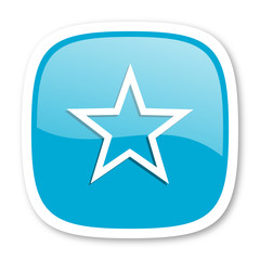 star blue glossy web icon