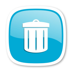 recycle blue glossy web icon