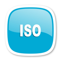 iso blue glossy web icon