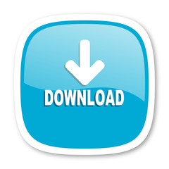 download blue glossy web icon