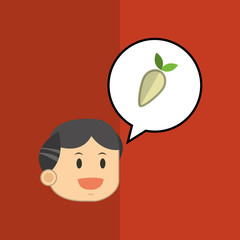 Organic food design. healthy food. menu concept, vector illustration