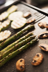 Vegetables on grill