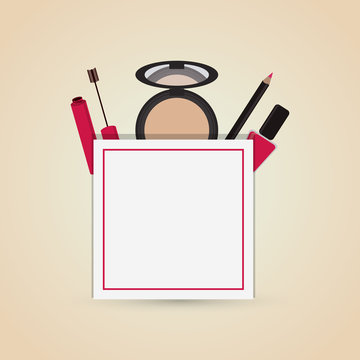 Make up design. cosmetic icon. skin care concept, vector illustration