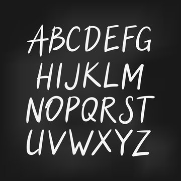 Latin english alphabet, vector simple font