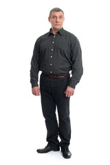 Fototapeta premium Portrait of a happy mature man isolated