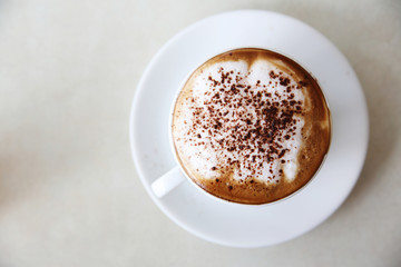 hot cappuccino coffee