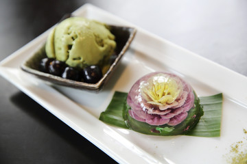 flower Water cake the water drop dessert mochi mizu shingen moch