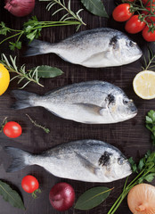 Raw Sparus Aurata fish