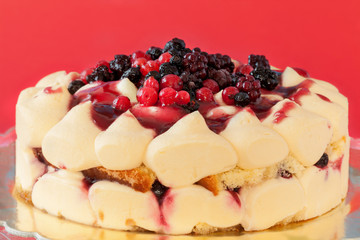 Red Berries Tiramisu Cake