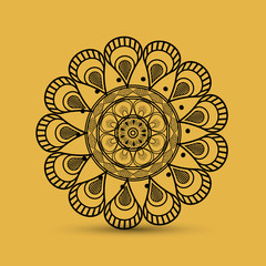 Bohemic design. mandale icon. decoration concept, vector illustration