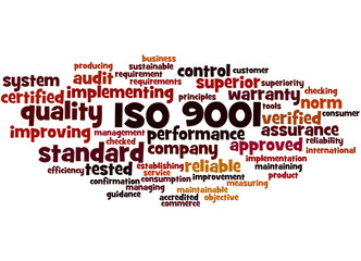 ISO 9001, word cloud concept 2