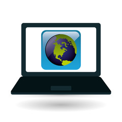 Technology design. social media icon. laptop concept