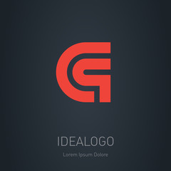 Fototapeta premium C and Q initial logo. C and Q initial monogram logotype. Vector