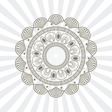 Bohemic design. mandale icon. decoration concept, vector illustration