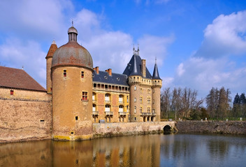 Fototapeta na wymiar La Clayette Chateau - La Clayette Ozenay in France