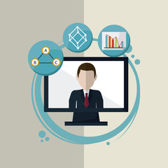 technology design. computer icon. gadget concept, vector illustration