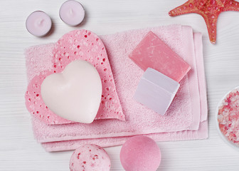 Towels and soap bars