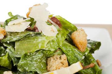 plate of crunchy caesar salad