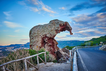 Roccia dell' Elefante / Rock in shape of Elephant in Sardinia - Italy