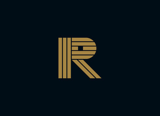 Letter R logo icon design template elements.