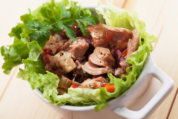 Tuna and vegetable salad