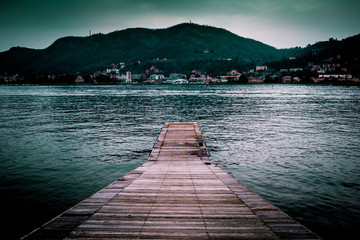 Lonely Pier on Como lake