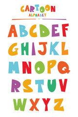 Funny cartoon style ABC for kids