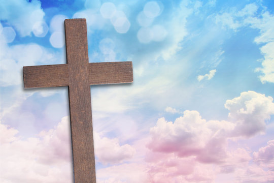 The Cross of Jesus Christ and beautiful clouds