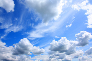 Beautiful blue sky and white clouds