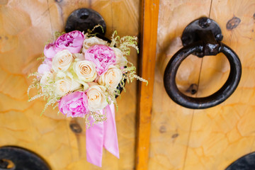 Beautiful bridal bouquet of flowers