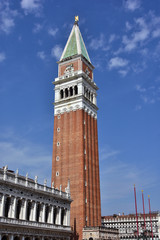 Fototapeta na wymiar Saint Mark Campanile in Venice