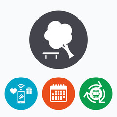 Tree sign icon. Break down tree symbol.