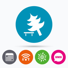 Tree sign icon. Break down tree symbol.