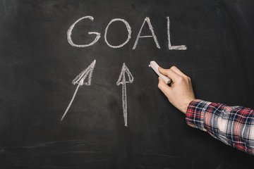 Black chalboard concept image. Horizontal photograph.