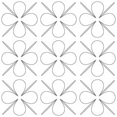 The complex geometric pattern. Seamless pattern of thin lines. Black and white monochrome ornament.