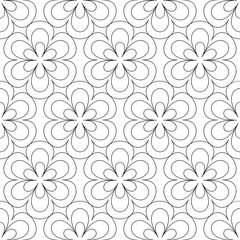 Fototapeta premium Black and white monochrome ornament.