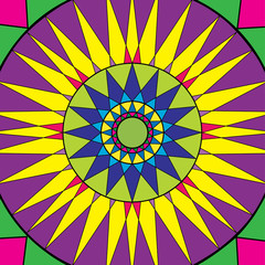 colorful geometric mandala illustration