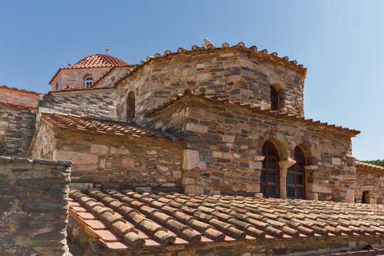 Back view of Church of Panagia Ekatontapiliani in Parikia, Paros island, Cyclades, Greece