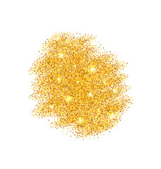 Abstract Golden Sparkles on White Background