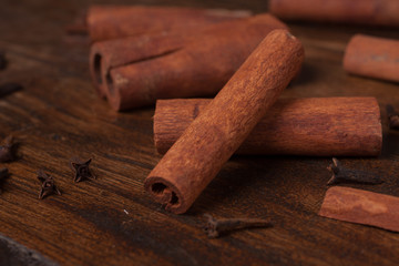 Cinnamon stick and cloves