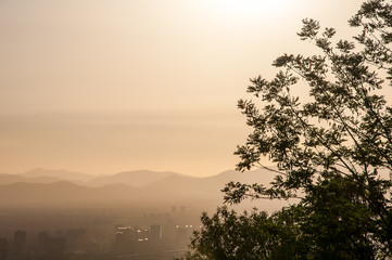 Smoke above Santiago, Chile